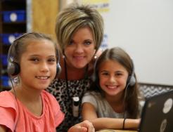 2nd grade Northpoint teacher Ms. Bogart with students