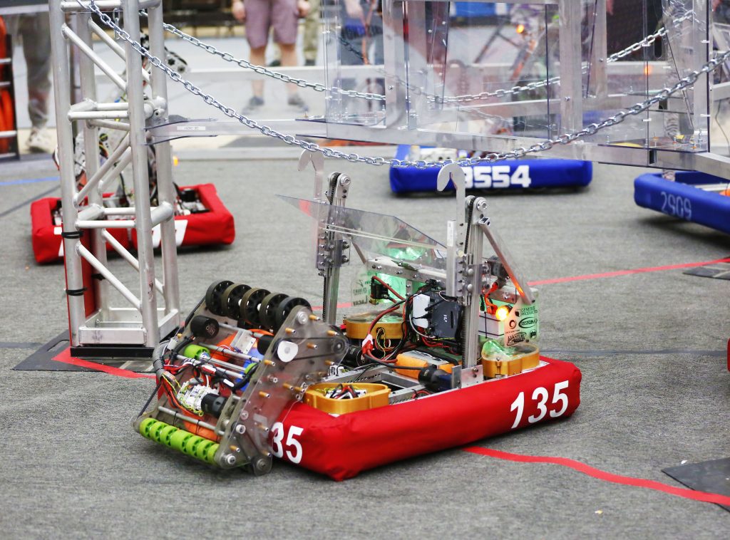 TEAM 135 robot in a competition